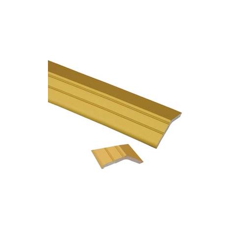 PIAGGIA CON GRADINO ADESIVE IN ALLUMINIO OTTONATO cm.93x3,2