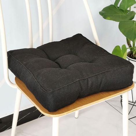 Cushion Assise Carré - 40 cm - Rembourrage Coton - Tissu Polyester - Pour Chaise Extérieure Patio Bureau Canapé - 1 Pièce (1/5)