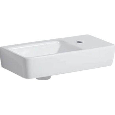 Lave-mains Geberit Renova Compact 50cm ss trop-plein trou de robi droite blc - GEBERIT 500.929.00.1 (1/2)