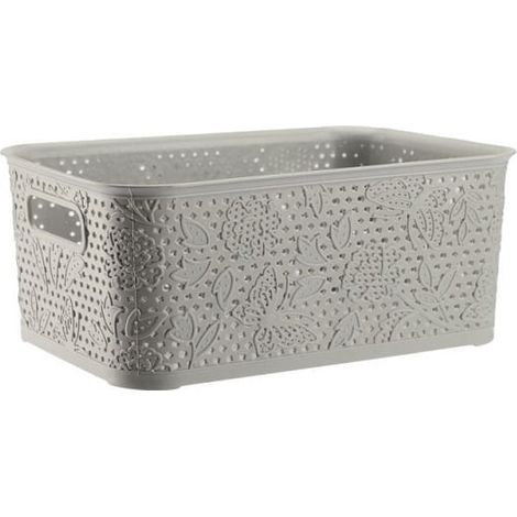 Cestino contenitore organizer elegante 10 L grigio