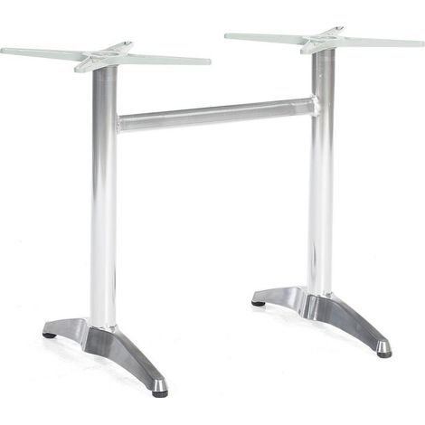 Tischgestell KORSIKA-TWIN Aluminium silb er SonnenPartner