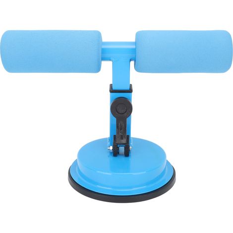Barre de Sit-Up Portable avec Ventouses - Équipement d'Entraînement Abdominal Bleu pour Musculation à Domicile
