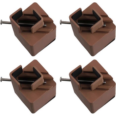 Réglable meuble Heightening coussin, lit Heightening Leg coussin, Widened table Leg coussin convient pour 30-60mm marron (1/5)