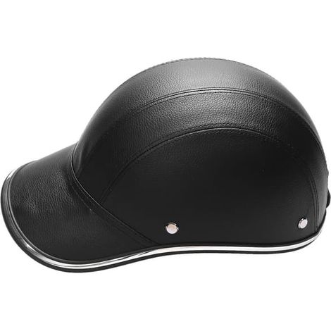 Casque de moto XJ en cuir pour vélo et scooter, demi-casque de protection faciale ouvert, casque de sécurité unisexe Rac-max (1/5)