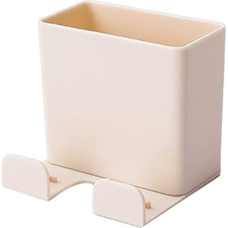 Boîte de Rangement télécommandée Support Mural pour téléphone Portable Boîte Multimédia avec Crochet (Beige)