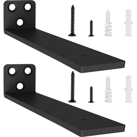 2 x Wall Shelf Brackets 25 cm Bracket for DIY Open Shelves (1/3)