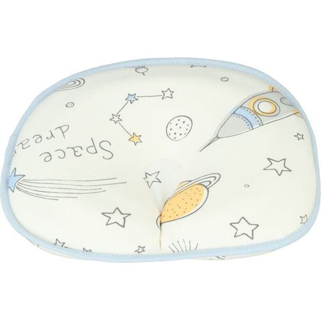 Oreiller Ergonomique pour Bébé en Mousse Mémoire, Coussin Confortable Anti-Transpiration pour Nouveau-né