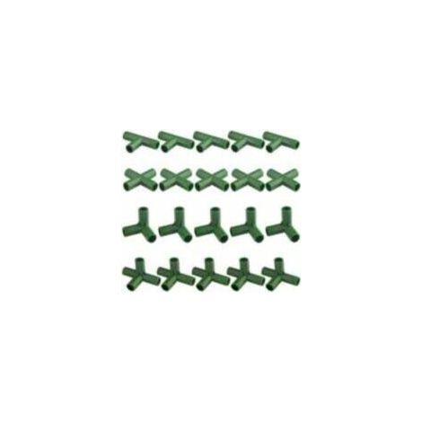 TRIMEC, confezione da 20 connettori per telai da giardino resistenti, adatti per serre e piante, 11 mm. - Crezuo