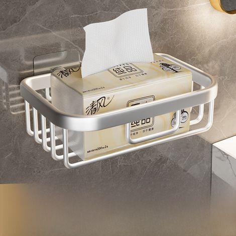 Ermo Toilettenpapierhalter ohne Bohren, Toilettenpapierkorb, Toilettenrollenhalter, Toilettenpapierhalter (Standardquadrat) (1/5)
