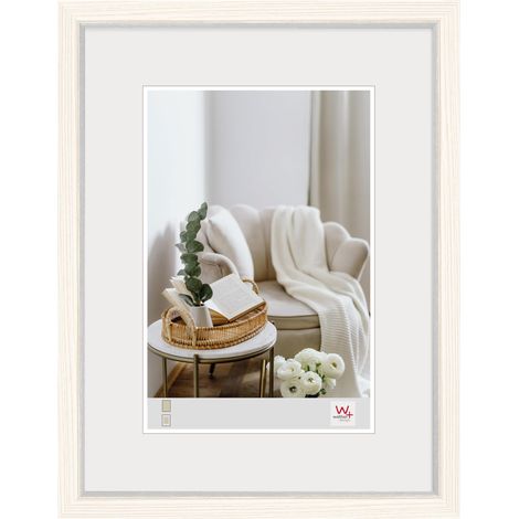 Cadre photo 13x18 cm Blanc, Cadre en bois, NC318W (1/3)