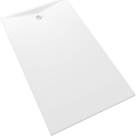 KINEDO - Receveur douche Kinesurf Nova - en Biocryl et Biotec - 160 x 90 cm - Blanc Brillant - Bonde extra-plate - Fabriqué en France (1/5)