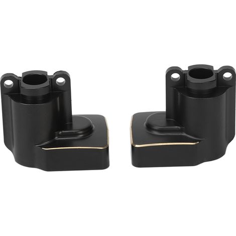 2PCS Support d'Essieu Arrière pour Axial UTB18, Accessoires en Laiton pour Voiture RC 1/18, Couverture de Moteur Noir (1/5)