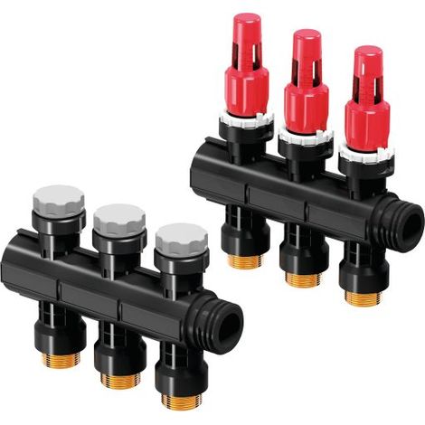 Uponor Vario PLUS Collecteur avec débitmètre FM 3X 3/4 Euro, 1030583