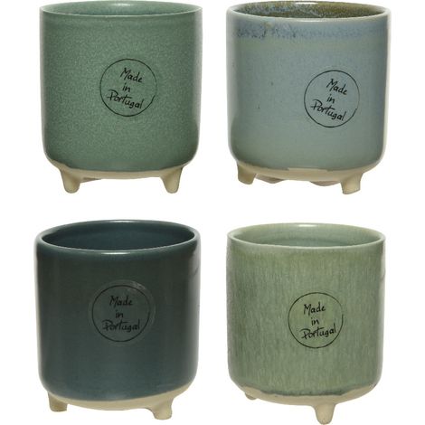 VASETTO IN CERAMICA D.7,5XH8,5CM CON PIEDINI 4 CO. (1/5)