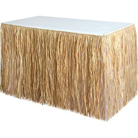 Dekorative tropische Tischdecke aus Bast für Erwachsene im hawaiianischen Stil mit synthetischem Effekt. (1/5)