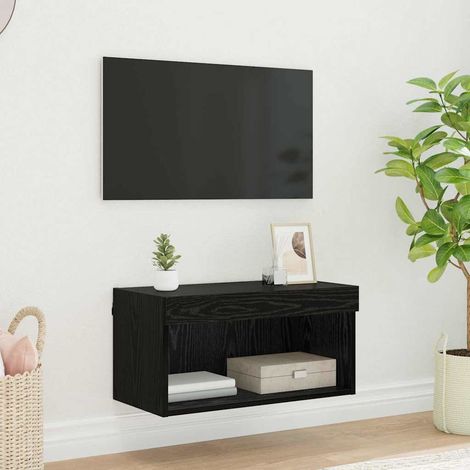 vidaXL Set mobile TV Rovere Nero 60 x 30 x 30 cm Legno