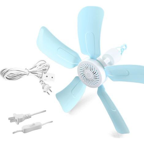 Ventilateur de Plafond 5 Pales 3m Cordon Montage Murale Silencieux pour Bureau Maison 220V (1/5)