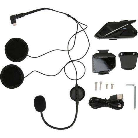 Kit Oreillette Bluetooth Moto Étanche Réduction Bruit Communication Libre Mains pour Casque (1/5)