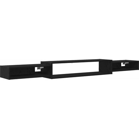 Meuble TV mural Meuble de rangement - Chêne noir 220 x 28 x 21 cm fr2677 - Maison La Vie