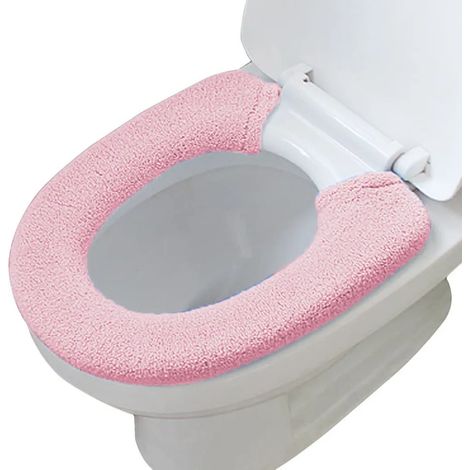 Almohadilla de asiento de inodoro lujosa, antibacteriana, cálida y gruesa para todo tipo de inodoros (1/3)