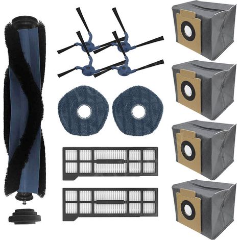Kit de repuesto de 13 piezas para la barredora EUFY X10 PRO OMNI, que incluye cepillo principal, cepillo lateral, filtro, mopa y bolsa para el polvo. (1/5)