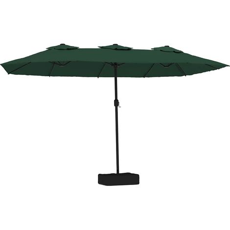 Ombrellone Parasole a Doppia Testa Verde 449x265 cm (1/5)