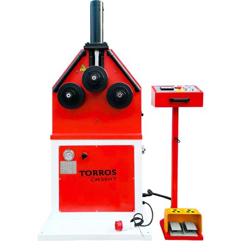 Cintreuse à 3 galets hydraulique - 2,2 kW 400 V - Cintrage de profilés métal - Usage professionnel horizontal & vertical Torros CM58HT (1/5)