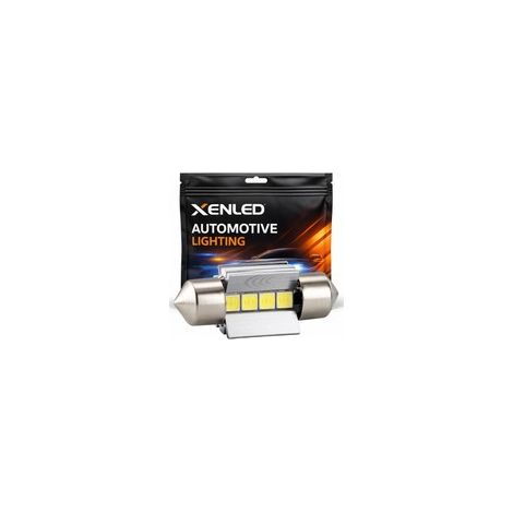 1 x AMPOULE C7W T10.5x38 39mm 6 LED Blanches Super Canbus 238Lms XENLED - PALLADIUM (1/5)