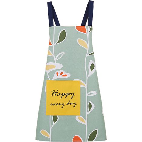 Magnifique tablier de cuisine à motif floral printanier pour femme, dimensions : environ 65 x 70 cm