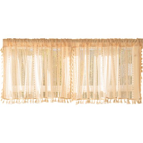 Rideau court bohème en dentelle tissée, rideau de cuisine, petit rideau, rideau de café, 14877cm (5831in) (1/5)