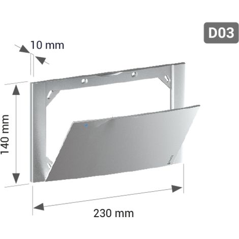 Placca 230x140mm cromo lucida d03 teco kpld0301m00