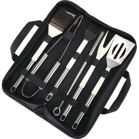 Kit barbecue en acier inoxydable, outils et ustensiles de grillade-AquaForge