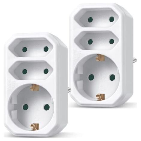 Europäischer Typ-1-auf-3-Wege-Adapterstecker, Standard-EU-16-A-Netzadapterstecker, Reisestecker, europäischer Stecker