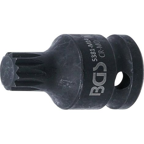 Douille à Embouts à Choc 43 mm - 12,5 mm (1/2), Denture Multiple Intérieure XZN M14 - Précision et Robustesse - D-Work