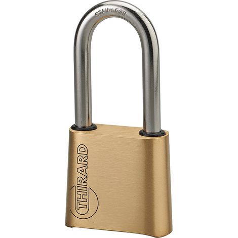 THIRARD - Cadenas à combinaison Tanker 2, laiton, 4 chiffres, intérieur, anse haute acier, 50mm - THIRARD (1/3)