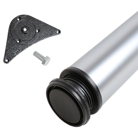 Einzelne Tischstütze Chrom matt ø 60mm Höhe 1100mm Möbelbein Tischbein aus Stahl (1/2)