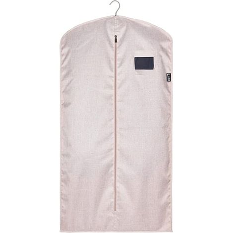 Atmungsaktive Anzugtasche aus Baumwolle und Leinen mit Aufhängevorrichtung, geeignet für Mäntel, Jacken und Hemden, beige. (1/5)
