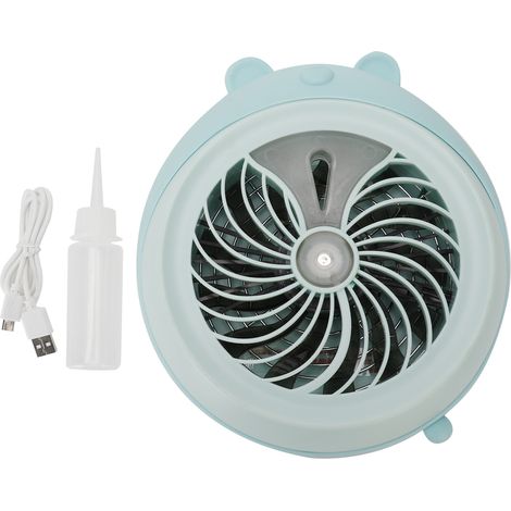 Ventilateur de bureau portable avec brumisateur - Décoration ours bleu pour bureau et maison (1/5)