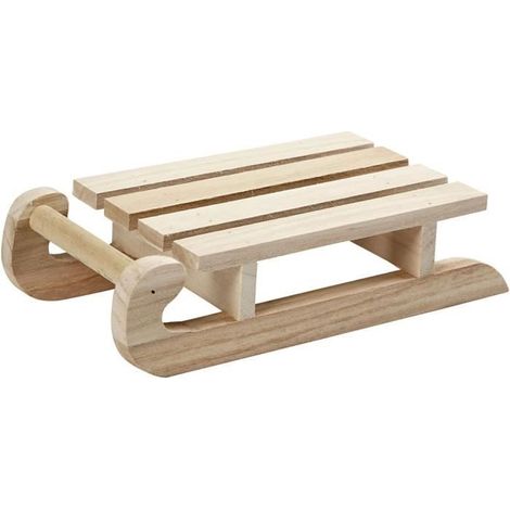 Mini-luge - Bois massif - Beige - Extérieur