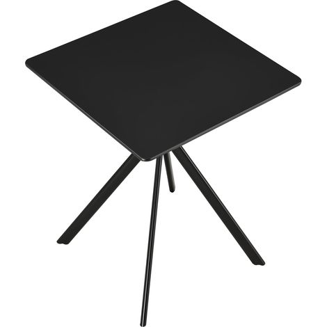Mesa de comedor cocina para 2 personas MDF y metal 60 cm x 60 cm negro 030004116