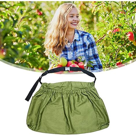 Tablier de récolte de jardin, parfait pour la cueillette de baies, ceinture de taille de tablier de récolte de toile (1/5)
