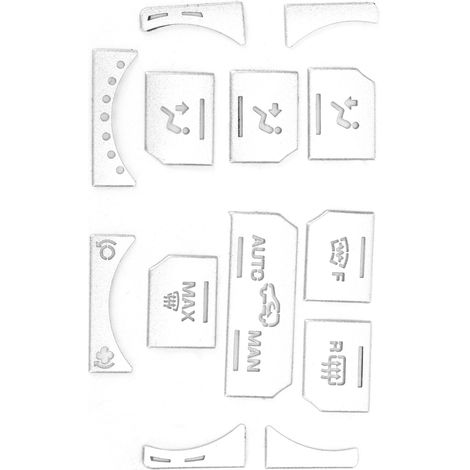 Jeu de 13 caches boutons de climatisation argentés, remplacement compatible Land Rover Range Rover Evoque 2012-2018 (1/5)