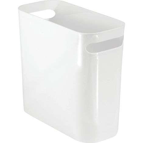 Schmaler, kleiner, weißer Plastikeimer