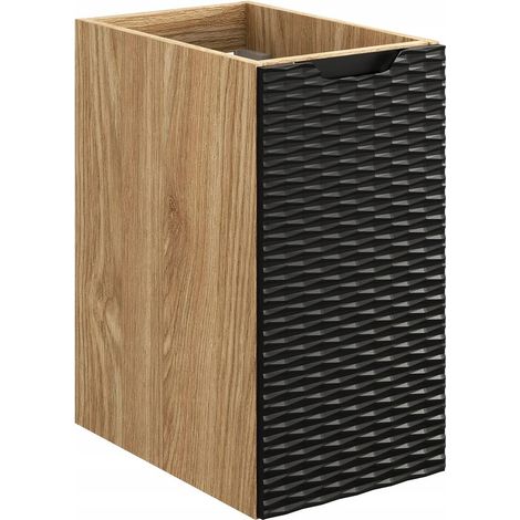 Meuble bas de salle de bain à suspendre OCEAN noir 30 x 57 cm (1/5)
