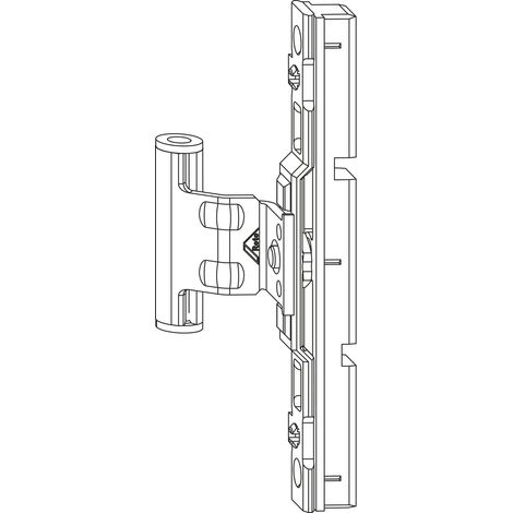 ROTO NX Dreh-/Kippflügelfalzband T mit Nutführung 12/20-13 verstellbar silber (1/2)