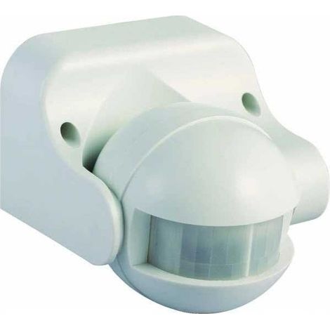 Détecteur de mouvement ir white ip44, avec angle of 180° de couverture, sur pc avec protection uv