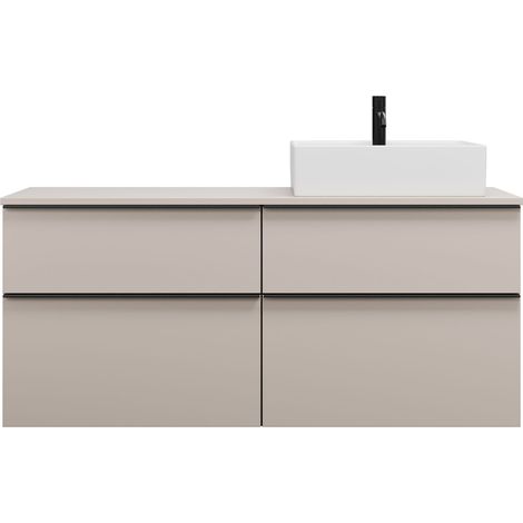 burgbad Eqio mueble bajo para lavabo con consola, recorte a la