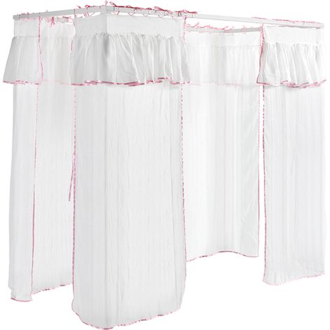 Voile blanc pour lit à baldaquin Cœur (1/2)