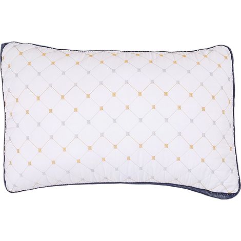 White Height-adjustable Comfortable Baby's Breath Blue Mesh Edge Pillow Core (1/5)