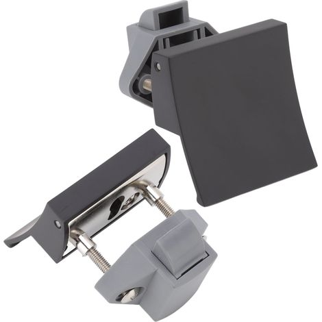 Armoire VR bateau caravane tiroir serrure carrée poignée tiroir porte P07-BK noir mat (1/5)